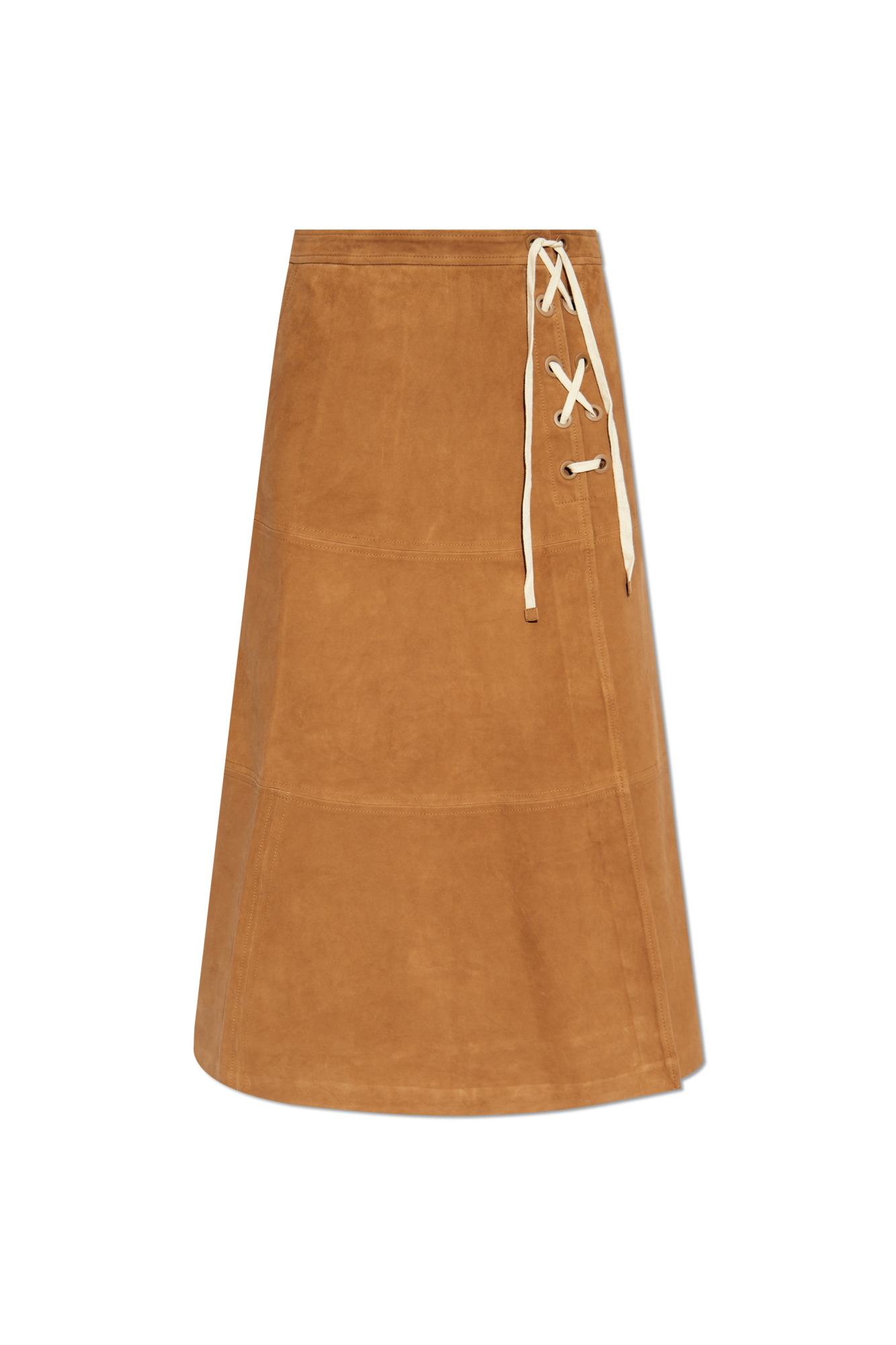 スカート MONOHA Suede wrap skirt camel スカート MONOHA Suede wrap skirt camel Suede wrap skirt